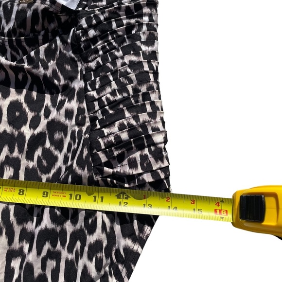 CALVIN Klein Brown and White Cheetah Print Rouched Tie Up One Piece Swim Suit - Picture 9 of 11